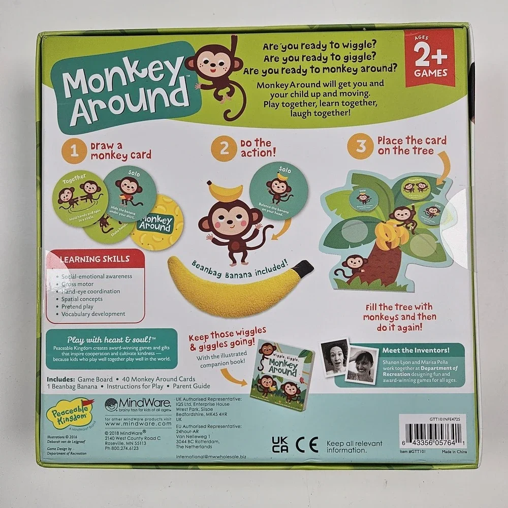 Peaceable Kingdom Monkey Around First Game for Toddlers Interactive play
